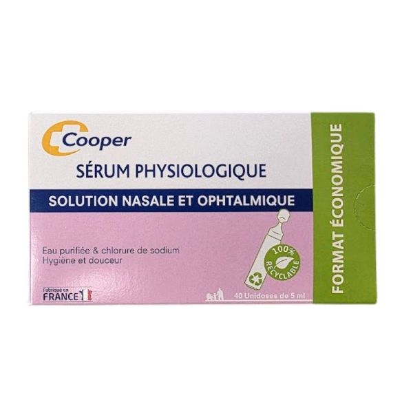 Cooper Sérum physiologique - 40 unidoses