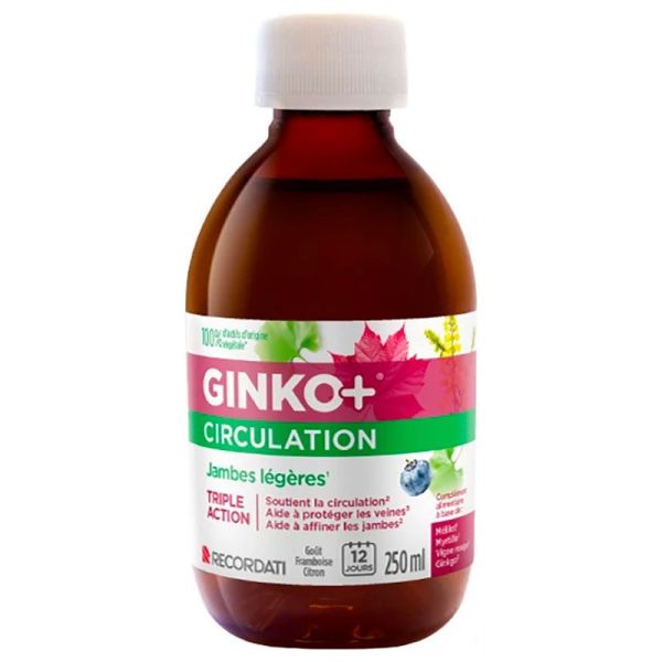 Ginkor Ginko + Cirulation - Améliore la Circulation - Jambes Légères - 250 ml