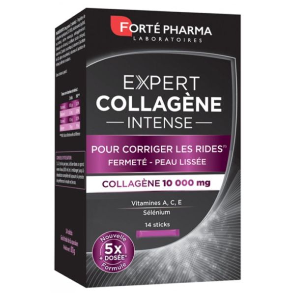 Forté Pharma Expert Collagène Intense - 14 sticks - Raffermit la peau et corrige les rides de l’intérieur