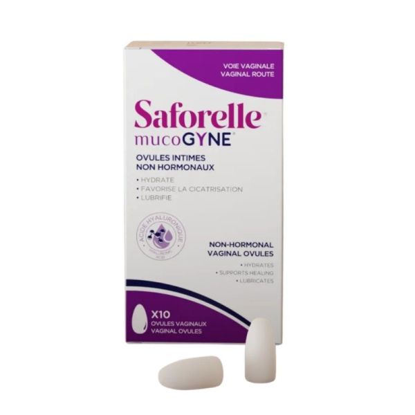 Saforelle Mucogyne Ovules 10 unités – hydratation et confort intime durable