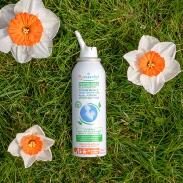 Puressentiel Respiratoire Hygiène Nasale Spray Hydratant au Calendula Bio 100 ml – Nettoie, hydrate et libère le nez sec ou irrité