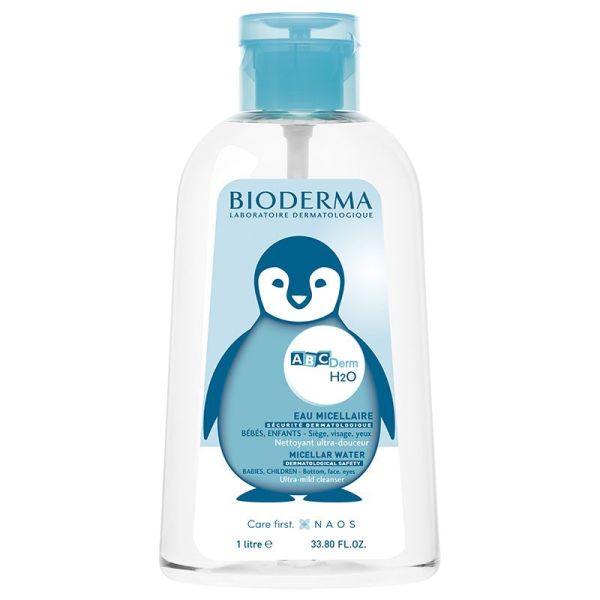 Bioderma ABCDerm H2O Eau Micellaire Sans Rinçage Bébé 1litre