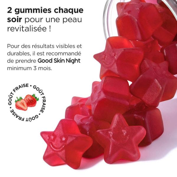 Lashilé Beauty Good Skin Night - Soutient le Sommeil et Regénère la Peau - 60 gommes