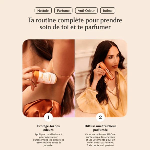 Musc Intime Brume All Over Corps & Cheveux à l’Amber Flower Flacon 100 ml – Voile parfumé chaud et hydratation