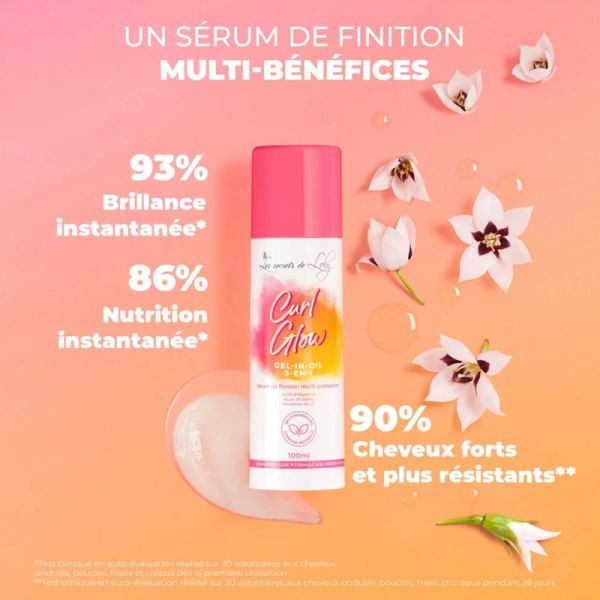 Les Secrets de Loly Curl Glow Sérum de Finition Multi-Protection 100ml – Brillance et protection thermique
