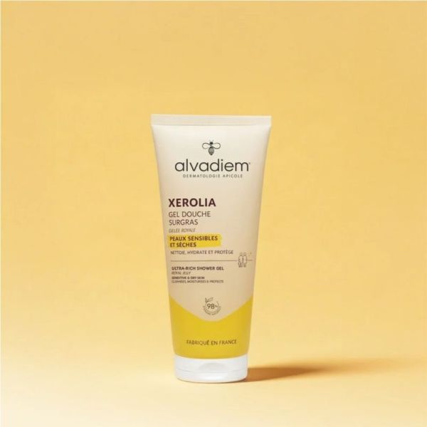 Alvadiem Xerolia Gel Douche Surgras 200 ml - Hydratation durable des peaux sèches et sensibles