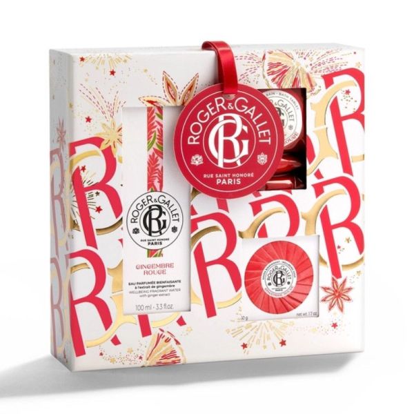 Roger & Gallet Coffret Noël Eau Parfumée Bienfaisante Gingembre Rouge