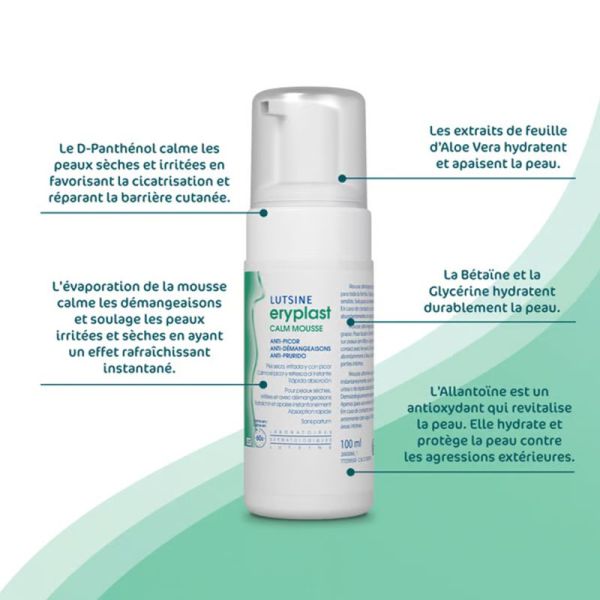 Lutsine Eryplast Calm Mousse Anti-Démangeaisons 100ml – Apaisement immédiat