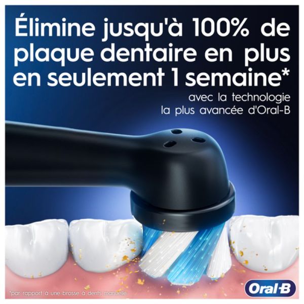 Oral-B iO3 Brosse à Dents Électrique Rechargeable - Couleur : Noir Mat - Technologie iO
