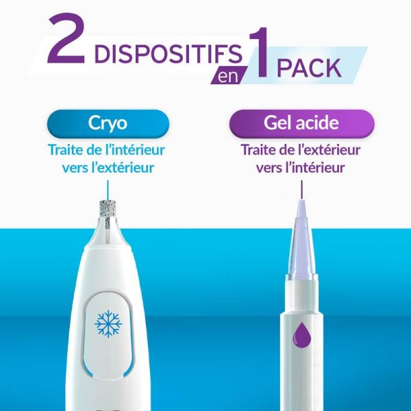 Excilor Duopower Extra Fort Cryothérapie & Gel Acide Mains et Pieds