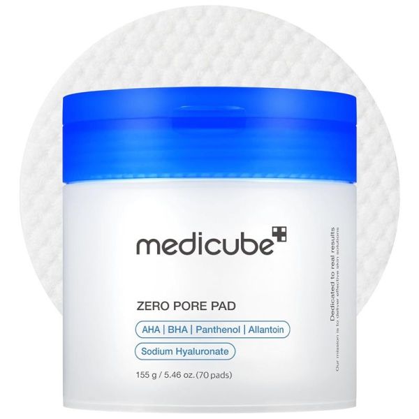 Medicube Zero Pore Pad 2.0 Pads Purifiants & Exfoliants Tous Types de Peaux - 155g - 70 Unités