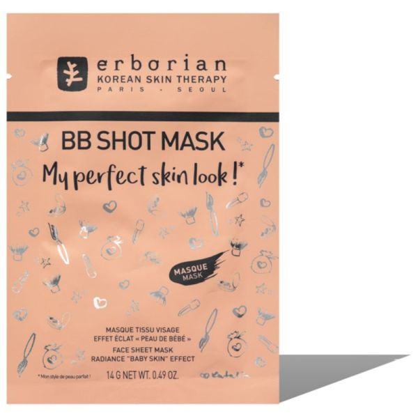 Erborian BB Shot Mask 14g – Masque en tissu effet éclat peau de bébé