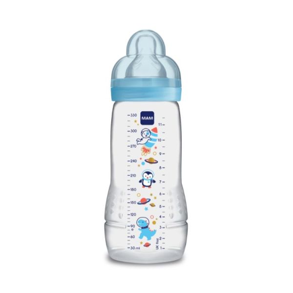 MAM Easy Active Biberon Espace Bleu 4 mois et plus - 330ml