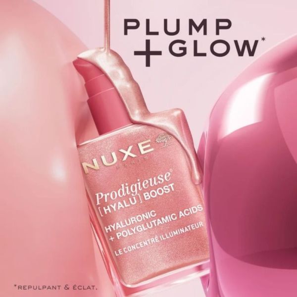 Nuxe Coffret Noël Prodigieuse [HYALU] BOOST La Routine Beauté Glow 3 soins - Routine visage pour une peau instantanément repulpée et éclatante