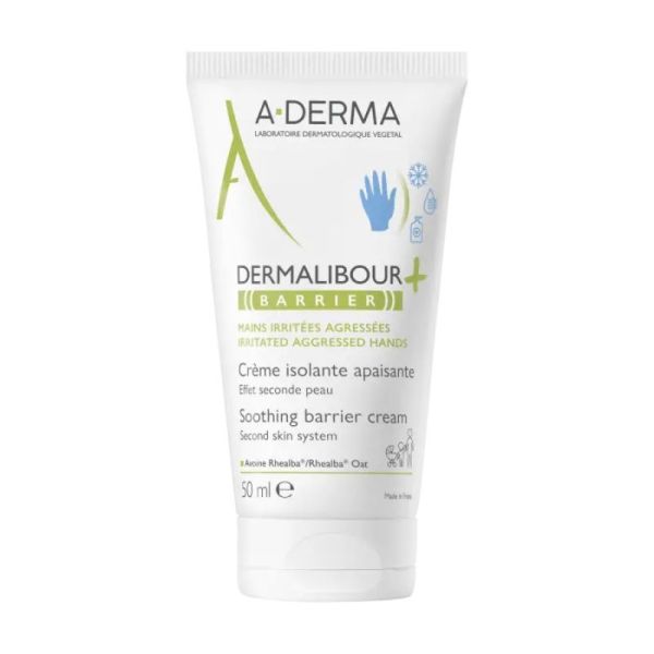 A-Derma Dermalibour+ Barrier Crème Isolante Apaisante Mains Irritées - 50ml