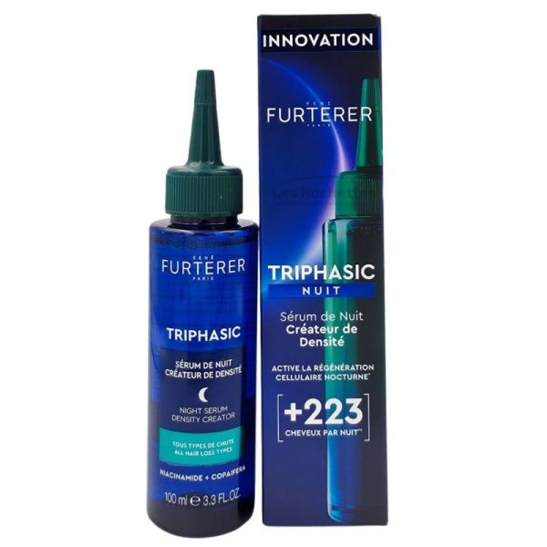 René Furterer Triphasic Sérum de Nuit Créateur de Densité 100 ml - Stimule la croissance et densifie la chevelure