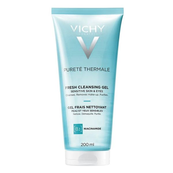 Vichy Pureté Thermale Gel Frais Nettoyant - 200ml - Peaux & Yeux Sensibles