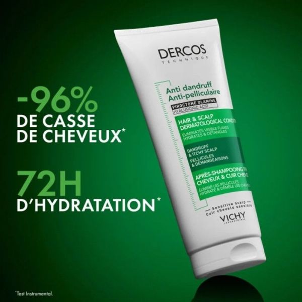 Dercos Anti-pelliculaire Après-Shampooing 200ml - Pellicules et Démangeaisons