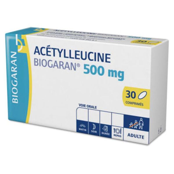 Biogaran Acétylleucine 500 mg - 30 comprimés