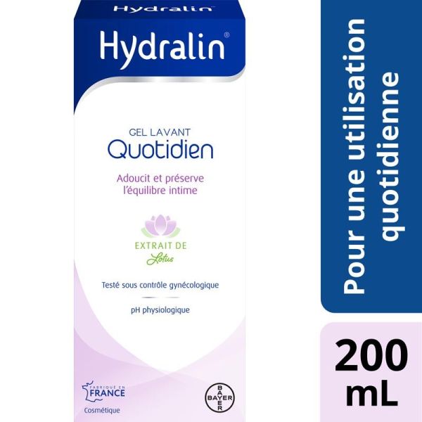 Hydralin Quotidien Gel Lavant - 200 ml - Hygiène Intime Douceur et Équilibre au Quotidien