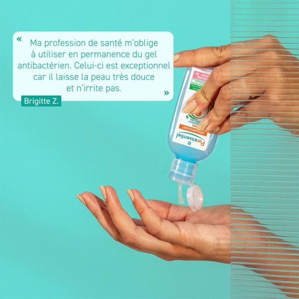 Puressentiel Gel Antibactérien Assainissant Peaux Sensibles 25 ml – Désinfection et hydratation 8h