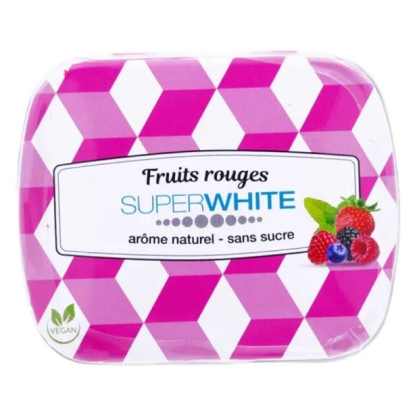 Superwhite Pastilles Mini Mints Fruits Rouges Haleine Fraîche Instantanée - 50 Pastilles