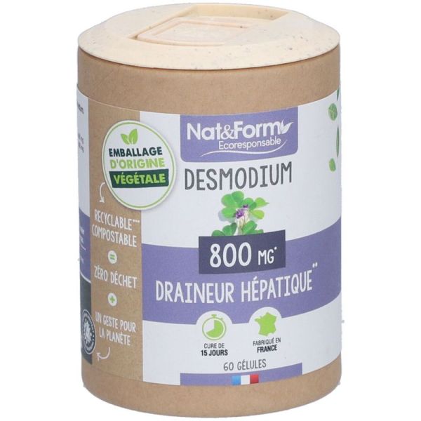 Nat&Form Desmodium - 60 gélules - Soutien du foie et drainage hépatique