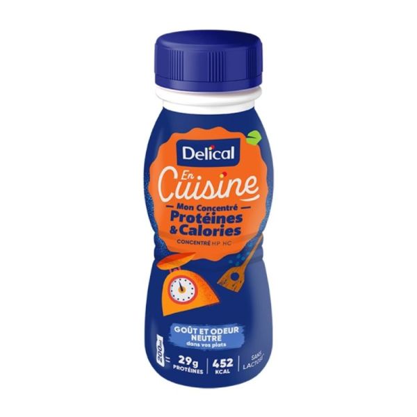 Delical Mon Concentré Protéines & Calories 4x200 ml - Enrichissement nutritionnel sans lactose