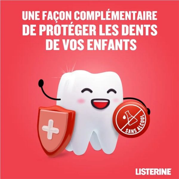 Listerine Kids Bain de Bouche Fruits Rouges 500ml – Protection carie