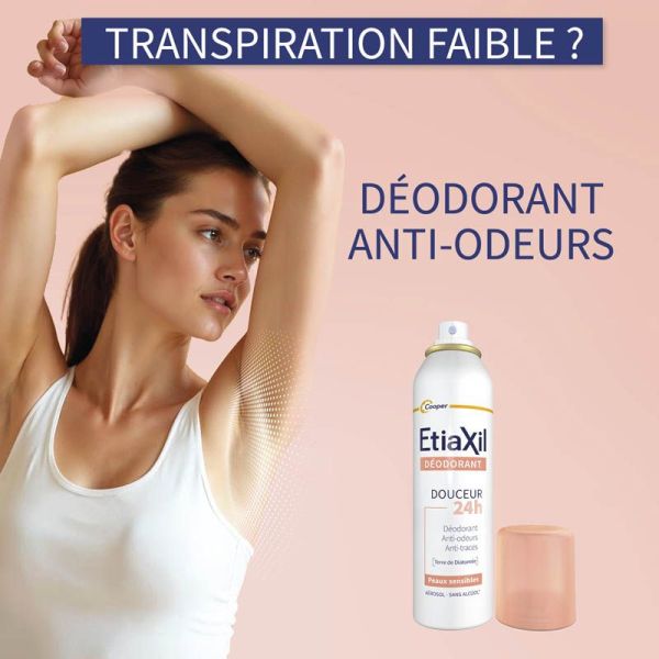 Etiaxil Déodorant Douceur 48h Aérosol - Lot de 2 x 150ml