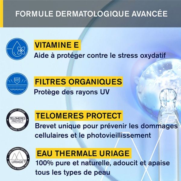 Uriage Bariésun Fluide Ultra-Léger Très Haute Protection SPF50+ - 30 ml - Protection pour peaux sensibles