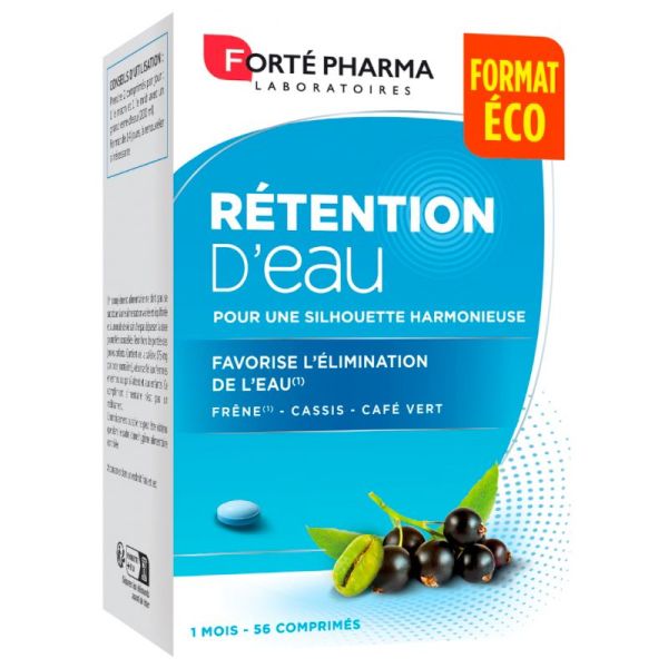 Forté Pharma Rétention d'Eau - 56 Comprimés - Aide naturelle contre la rétention d’eau