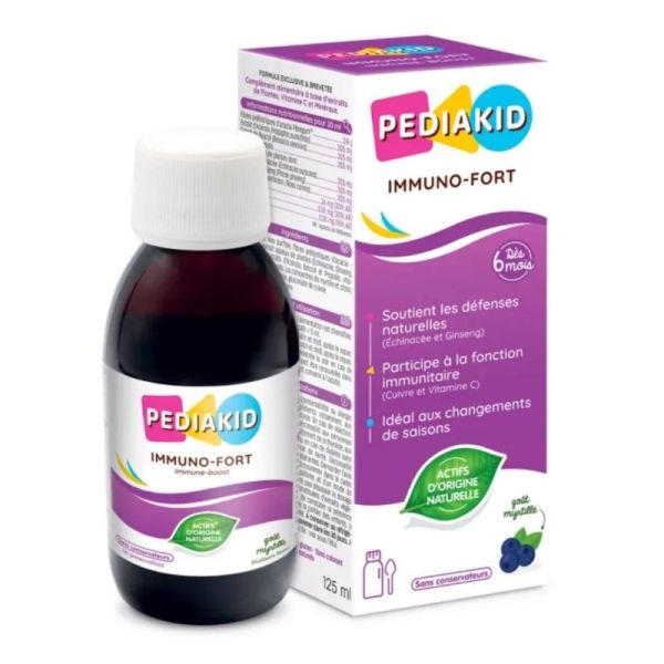 Pédiakid Sirop Immuno-Fort 125 ml – Soutien des défenses naturelles