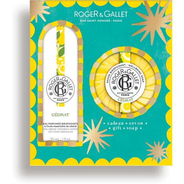 Roger & Gallet Cédrat Eau Parfumée Bienfaisante 30 ml + Savon Bienfaisant 100 g OFFERT