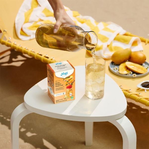 Yogi Tea Infusions À Froid Pêche Mangue Bio 15 Sachets – Détente et exotisme