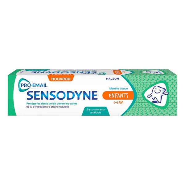 Sensodyne Pro-Email Dentifrice Enfants - 0 à 6 Ans - Menthe Douce - 50ml