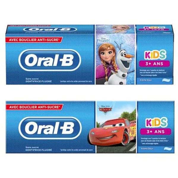 Oral-B Kids Dentifrice - 3 à 6 ans - Cars ou Reine des Neiges - 75ml