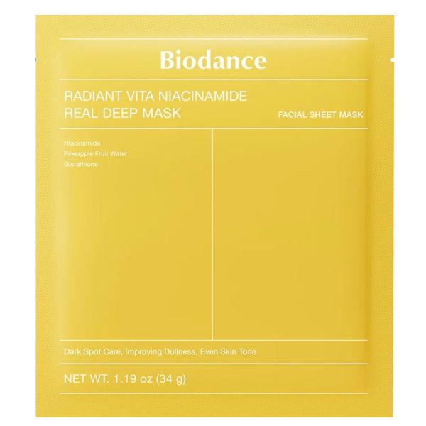 Biodance Radiant Vita Niacinamide Real Deep Mask - 1 masque - Correction, éclat et uniformité du teint