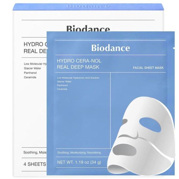 Biodance Hydro Cera-Nol Real Deep Mask - 4x34g - Masque Ultra-Hydratant et Renforçateur de Barrière