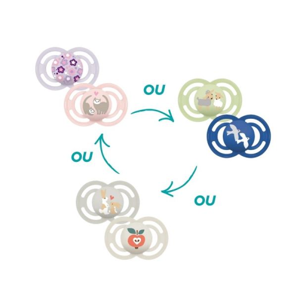 Mam Perfect 2 Sucettes Animaux - 6 mois et +