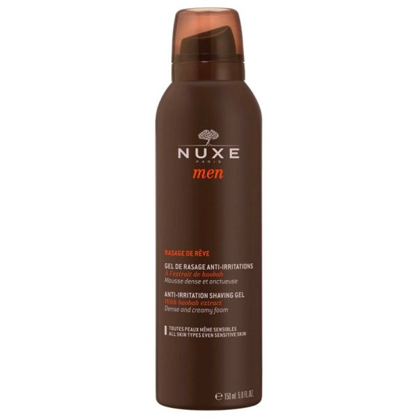 Nuxe Men Gel de Rasage Anti-irritations - 150 ml - Rasage précis sans irritations