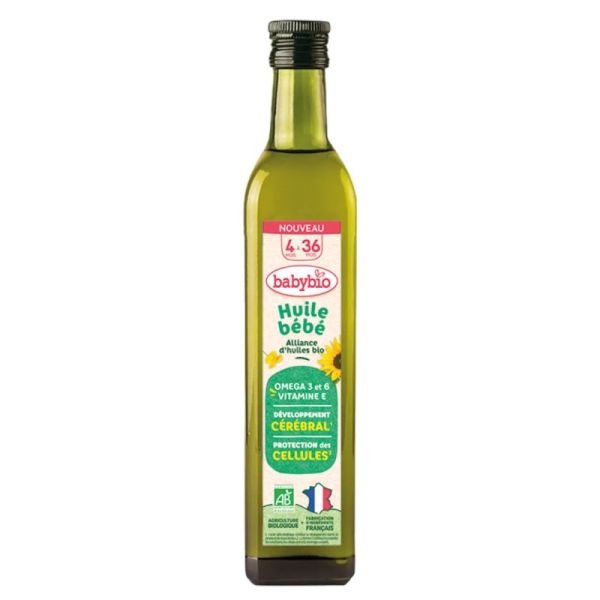 Babybio Bébé Alliance d’Huiles Végétales Bio 4 à 36 Mois - 25cl