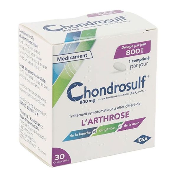 Chondrosulf 800 mg - Maintien des Fonctions Articulaires - 30 comprimés