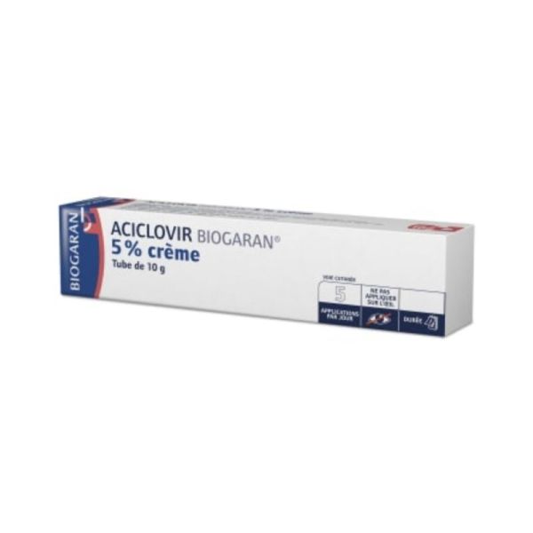 Biogaran Aciclovir 5 % 1 tube de 10 g - Infections herpétiques génitales