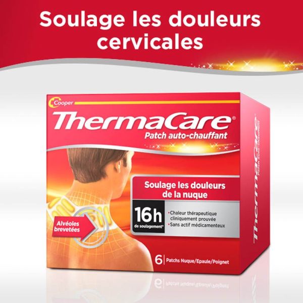 Thermacare Patch Auto-Chauffant Nuque - 6 Patchs - Soulage la nuque et les cervicales