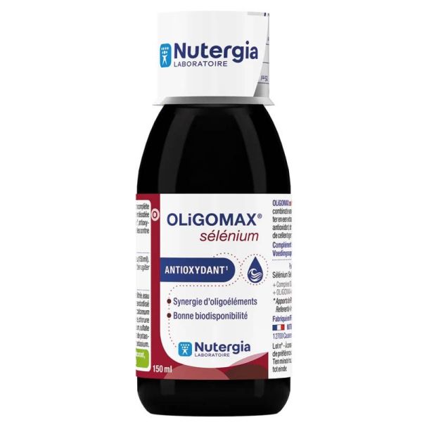 Nutergia Oligomax Sélénium - Antioxydant, Lutte contre le Stress Oxydatif - 150ml