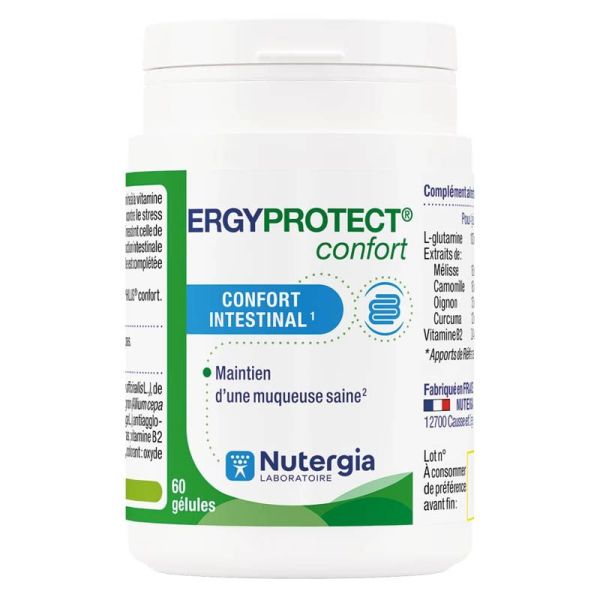 Nutergia Ergyprotect Confort - Équilibre du Microbiote Intestinal - Pour Sportifs - 60 gélules