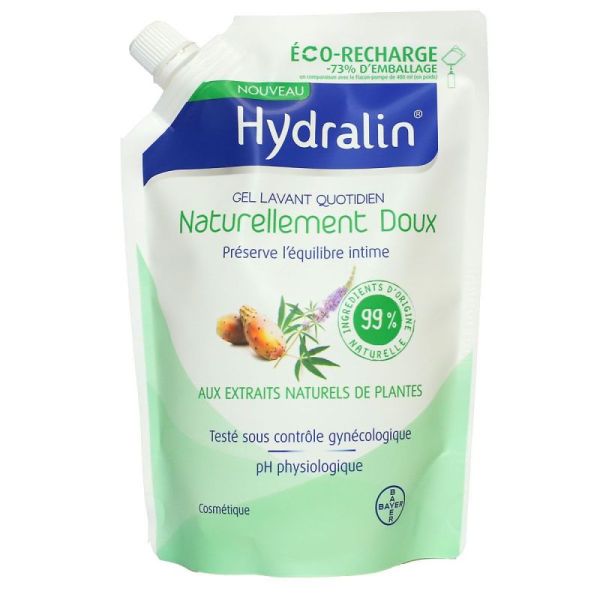 Hydralin Quotidien Eco-Recharge - Gel Lavant Naturellement Doux - 400ml