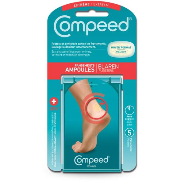Compeed Ampoules Extrême 5 Pansements – Soulagement immédiat et protection renforcée