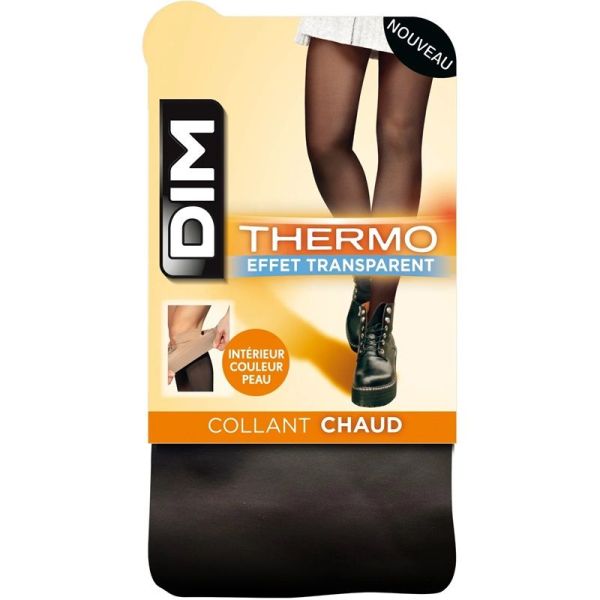 DIM Thermo Chaud et Transparent Collant Noir - Taille 3/4